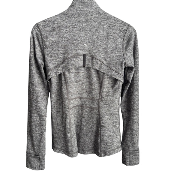 Lululemon Define Jacket Heathered Black Grey Full Zip Stretch Luon Sz 6 Running - Picture 9 of 11